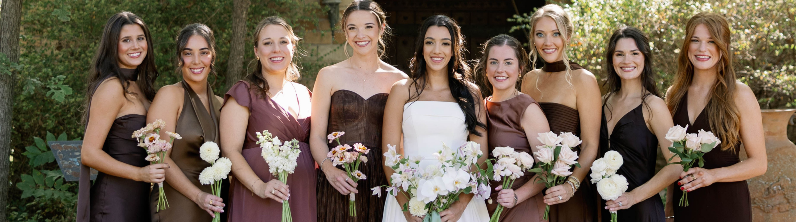 Bride wearing her altered wedding gown after fittings at Bustle & Hem