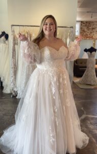 Plus Size Wedding Dress Sleeves A-line Lace 7521 Stella York