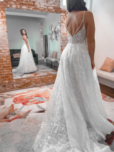 Modern Lace A-line wedding dress D3311 Essense of Australia