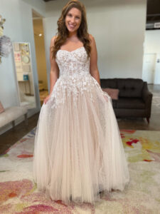 2361 Morilee Beaded Sequin wedding dress a-line fort worth bridal shop