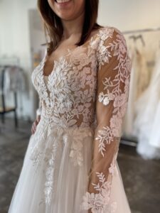 Haley Mai Bridal Lace long sleeve soft a-line wedding dress