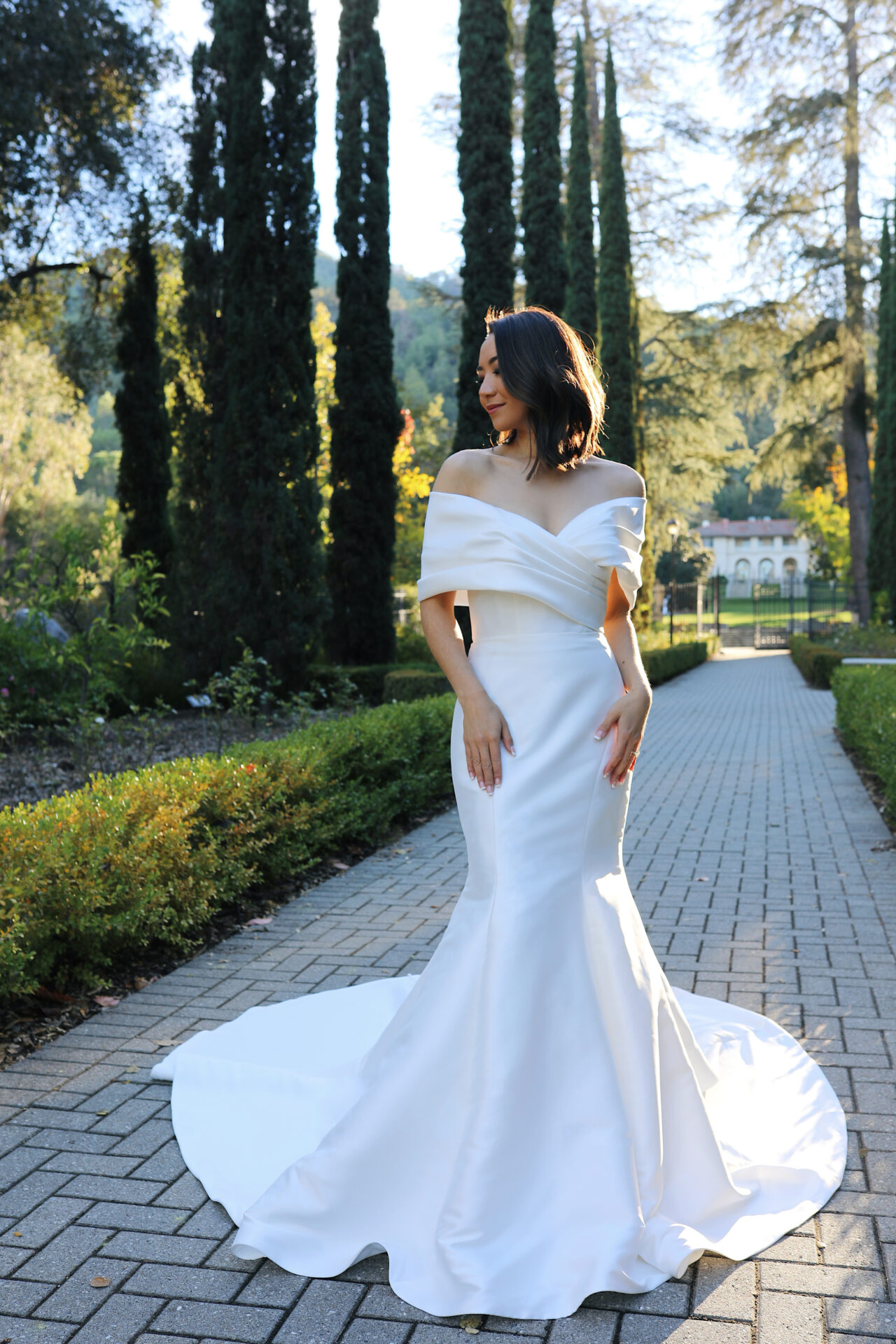 Designer sample wedding dress at Bliss Bridal Salon in Fort Worth