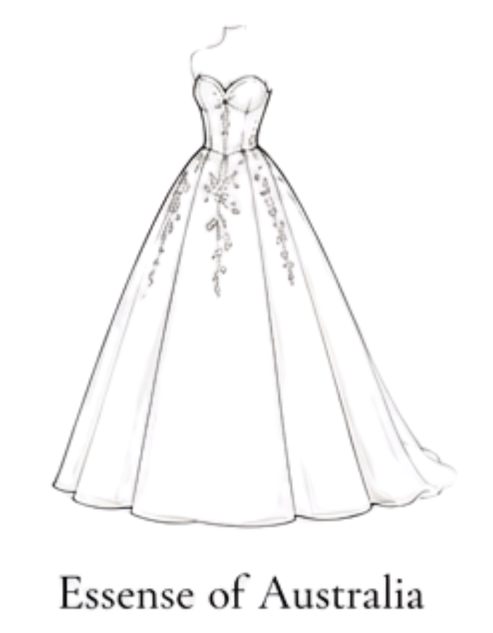 Essense of Australia gown sketch