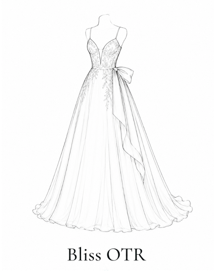 Bliss OTR gown sketch