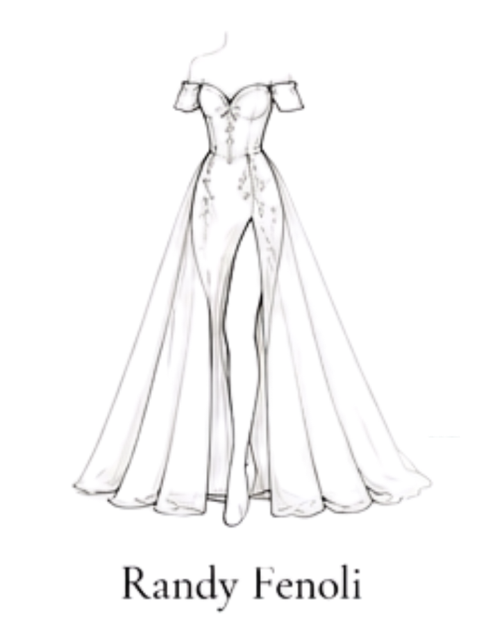 Randy Fenoli gown sketch