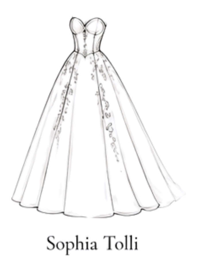 Sophia Tolli gown sketch
